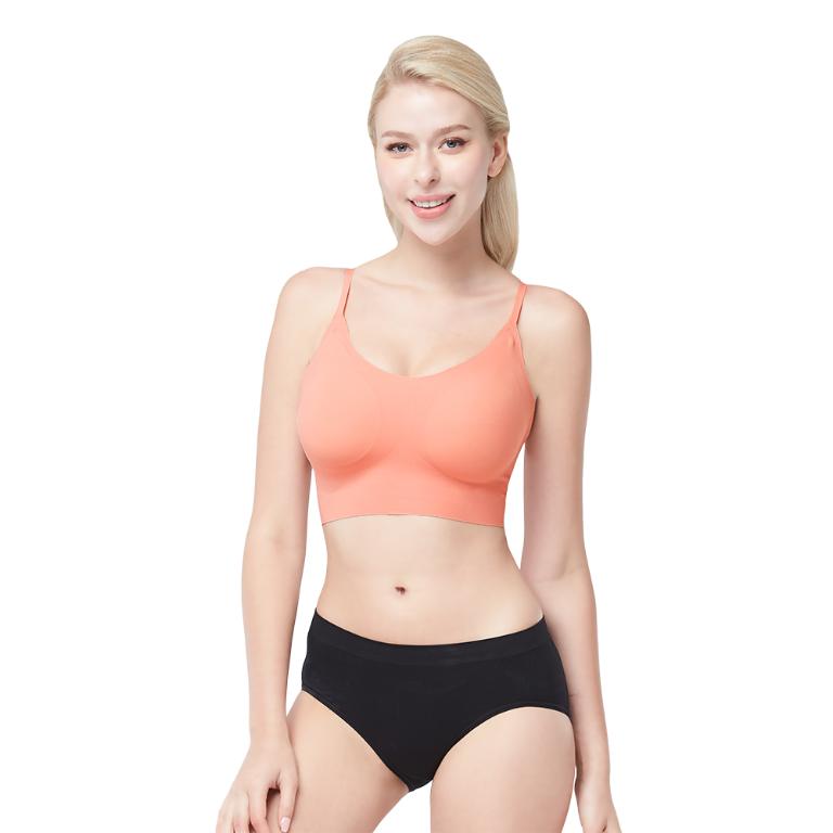 【思薇爾】Smart body系列M-XL無鋼圈素面無痕短背心(萩金膚)