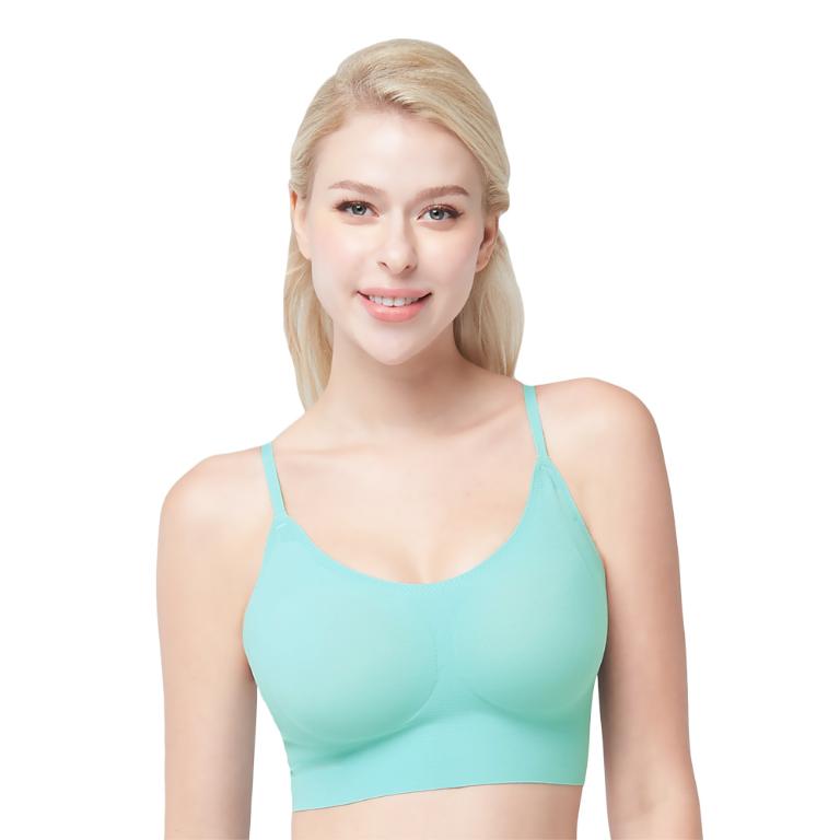 【思薇爾】Smart body系列M-XL無鋼圈素面無痕短背心(綠玉藍)