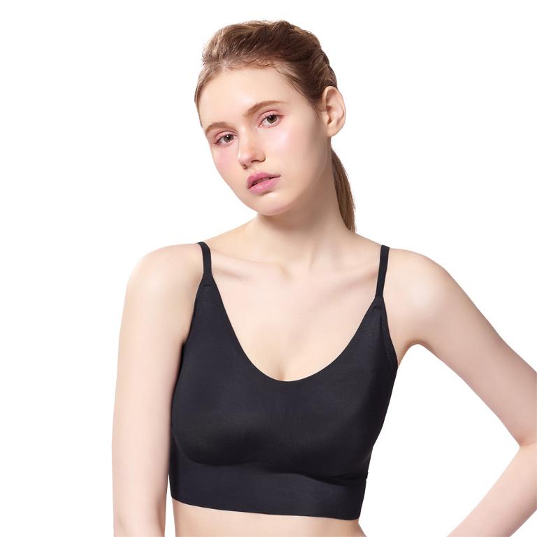 【思薇爾】Smart body系列M-XL無鋼圈素面無痕短背心(黑色)