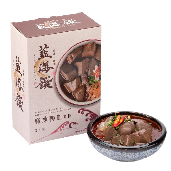 藍海饌 麻辣鴨血寬粉(2入裝/盒)【預購】