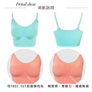 【思薇爾】Smart body系列M-XL無鋼圈素面無痕短背心(綠玉藍)
