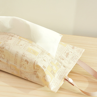 Peanuts史努比可掛式塑膠面紙套