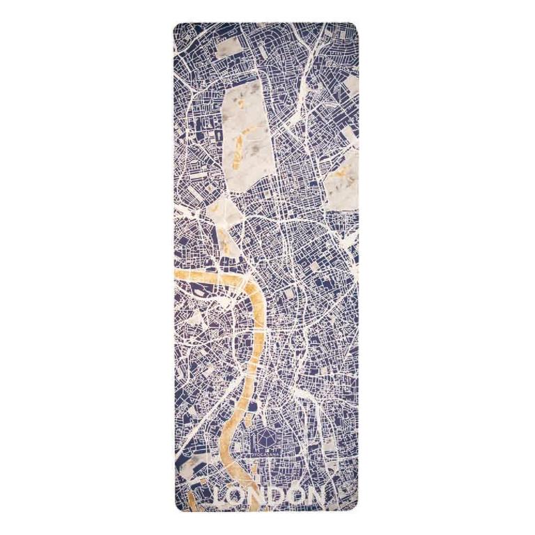 城市印象 5mmPU超止滑天然橡膠瑜珈墊 迷霧倫敦