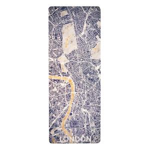 城市印象 5mmPU超止滑天然橡膠瑜珈墊 迷霧倫敦