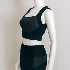 Brandi 極簡鑽石切割 方領支撐機能運動上衣-不夜紐約