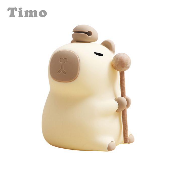 【Timo】萌萌水豚LED拍拍小夜燈-木魚款