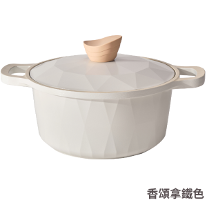 【Korea King】韓國製 Crystal 陶瓷水妍晶緻湯鍋系列22cm-香頌拿鐵、勃根地紅