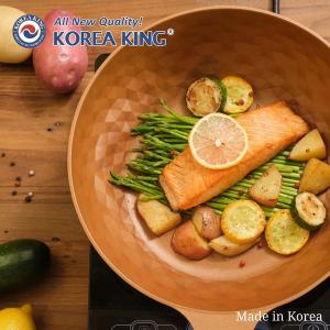 【Korea King】韓國製 Diamond X 鈦金盾晶鑽不沾深炒鍋28CM