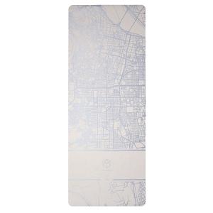 城市素描 4mm柔霧皮革天然橡膠瑜珈墊-關於台北 我想說的是...銀紋特別版