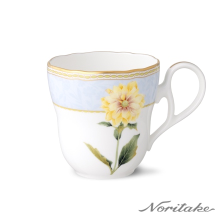 Noritake 日光香頌-馬克杯250ML(原廠精裝禮盒)(天空藍)