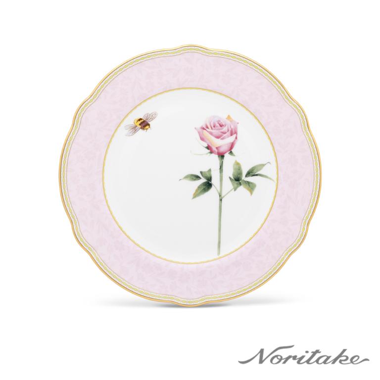 Noritake 日光香頌-圓盤21.5CM(原廠精裝禮盒)(玫瑰粉)