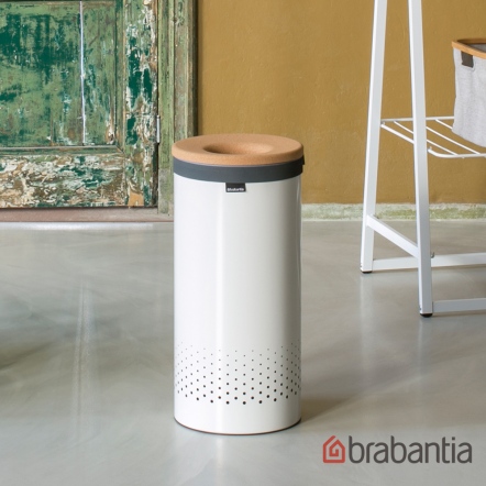 Brabantia Laundry Bin 洗衣桶35L-純淨白(軟木蓋)