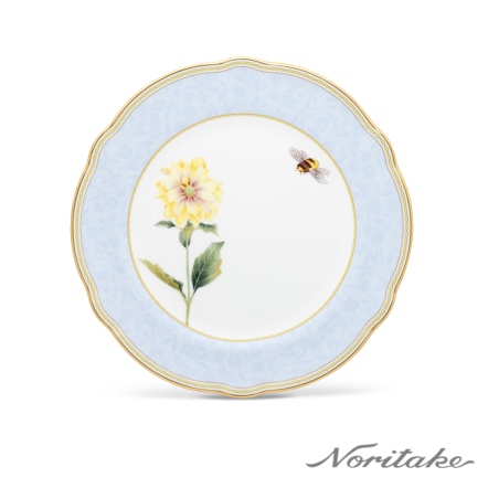 Noritake 日光香頌-圓盤21.5CM(原廠精裝禮盒)(天空藍)