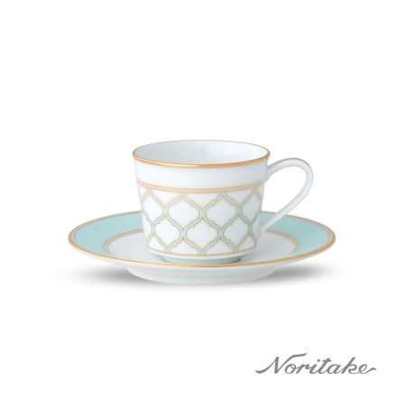 Noritake 永恆宮殿-濃縮咖啡AD杯(薄荷綠)(原廠精裝禮盒)