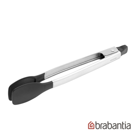 Brabantia 霧面不鏽鋼-矽膠表面服務夾