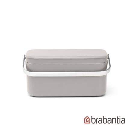 Brabantia 桌上型手提廚餘桶-淺灰