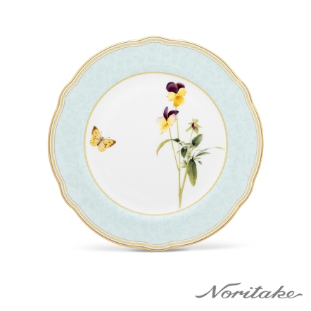 Noritake 日光香頌-圓盤21.5CM(原廠精裝禮盒)(蘋果綠)