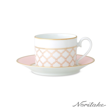 Noritake 永恆宮殿 咖啡單客杯(珊瑚粉)(原廠精裝禮盒)