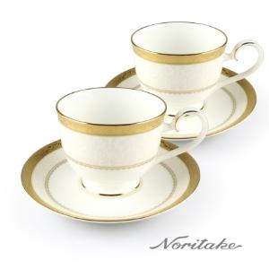 Noritake 華麗年代咖啡對杯-金(原廠精裝禮盒)
