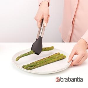 Brabantia 霧面不鏽鋼-矽膠表面服務夾