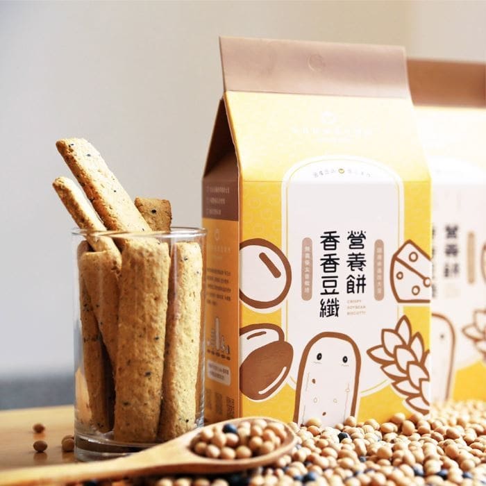 《禾乃川》禮盒 (焙炒青仁黑豆茶包7包X香香豆纖營養餅1盒)