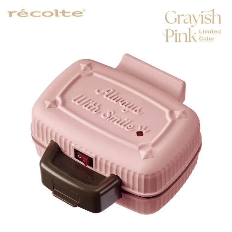 recolte 日本麗克特 Mini迷你格子三明治機 RPS-3 灰濛粉限定版