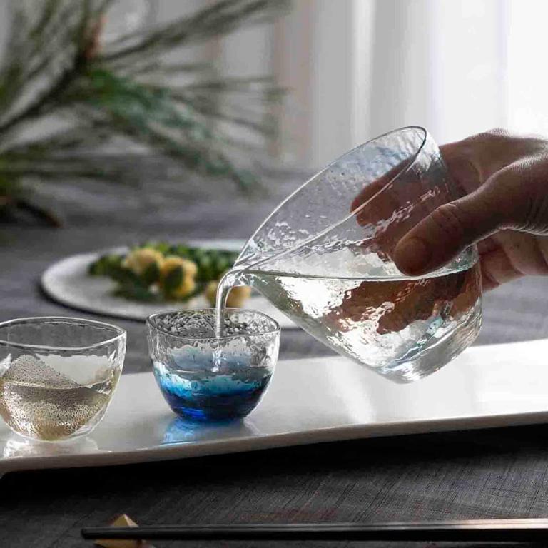 東洋佐佐木 日本八千代窯 江戶硝子 金箔方口冷酒杯65ml
