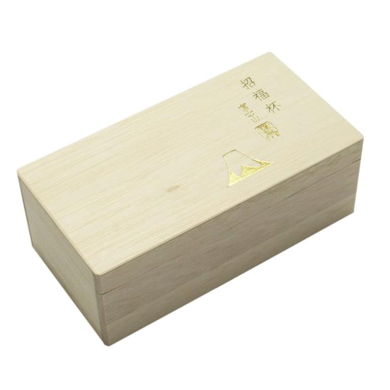 東洋佐佐木 富士山 招福冷清酒杯 二入木製禮盒組-金白.赤金