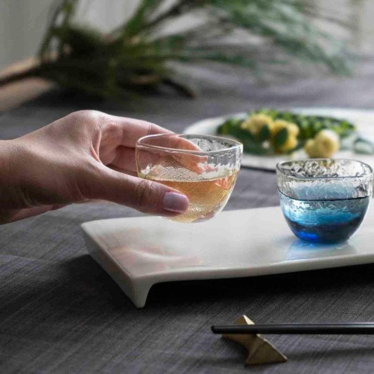 TOYOSASAKI 東洋佐佐木日本八千代窯江戶硝子金箔方口冷酒杯65ml
