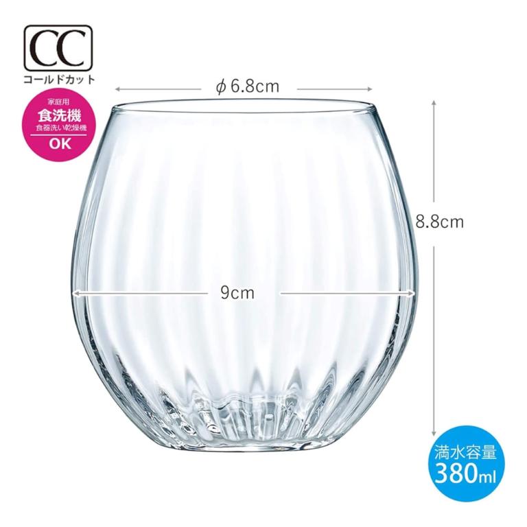 東洋佐佐木 圓型玻璃冷酒杯380ml
