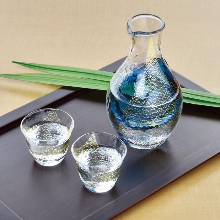 東洋佐佐木 金箔冷清酒杯壺木製禮盒組