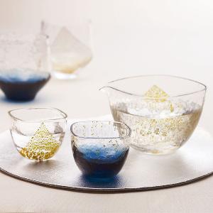 東洋佐佐木 日本八千代窯 江戶硝子 金箔方口冷酒杯65ml