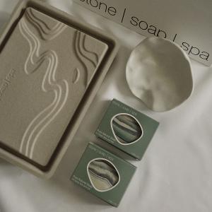 【反璞歸真．禮盒】海岸邊的浪漫：鵝卵石皂、擺皂碟