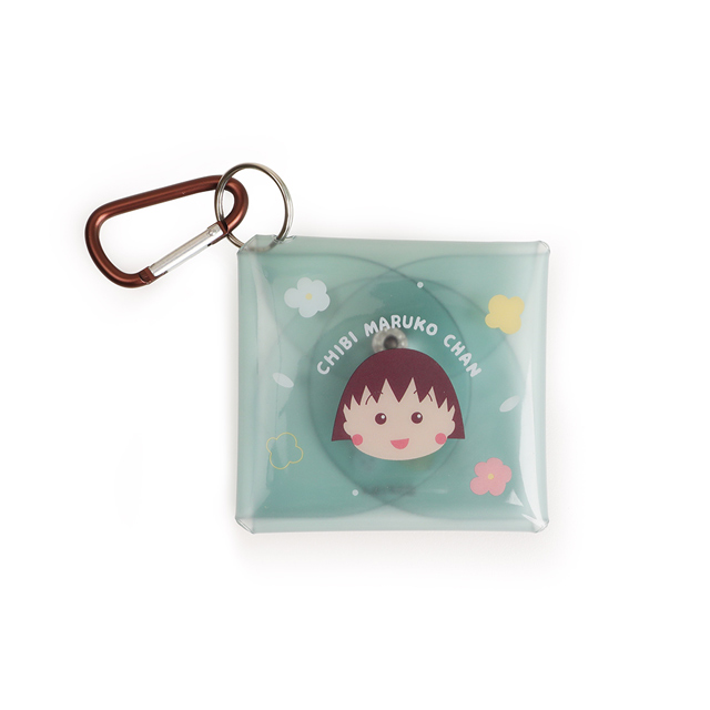 櫻桃小丸子PVC扣式零錢包(小花)