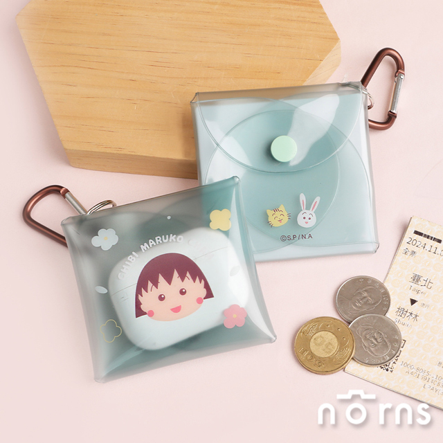 櫻桃小丸子PVC扣式零錢包(小花)