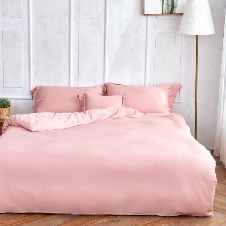 【莫蘭迪-粉】【床包/被套/枕套】埃及天絲棉 單人/雙人/加大/特大
