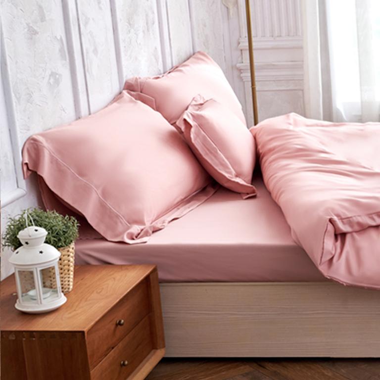 【莫蘭迪-粉】【床包/被套/枕套】埃及天絲棉 單人/雙人/加大/特大