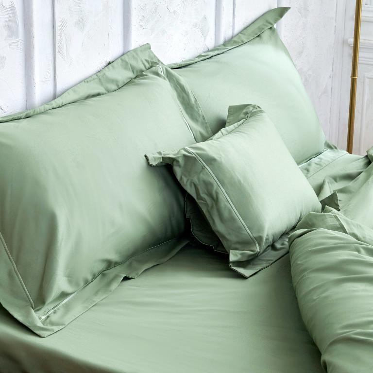 【大地系-墨綠】【床包/兩用被套/枕套】埃及棉500織 單人/雙人/加大/特大