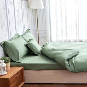 【大地系-墨綠】【床包/兩用被套/枕套】埃及棉500織 單人/雙人/加大/特大