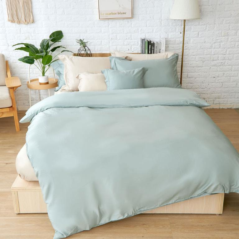 【莫蘭迪-綠】【床包/被套/枕套】埃及天絲棉 單人/雙人/加大/特大