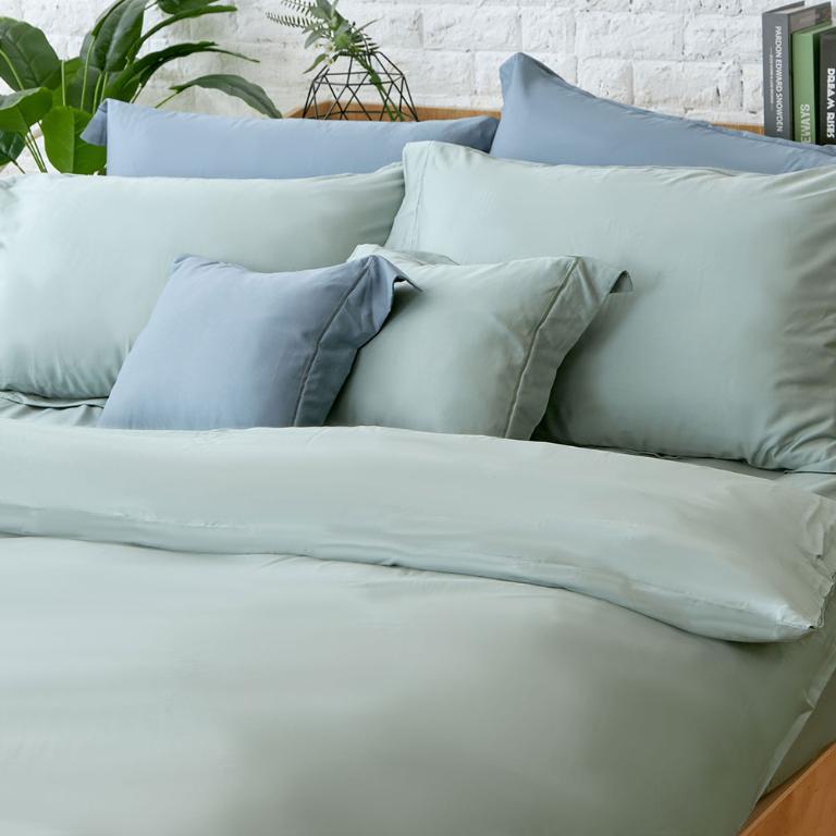 【莫蘭迪-綠】【床包/被套/枕套】埃及天絲棉 單人/雙人/加大/特大