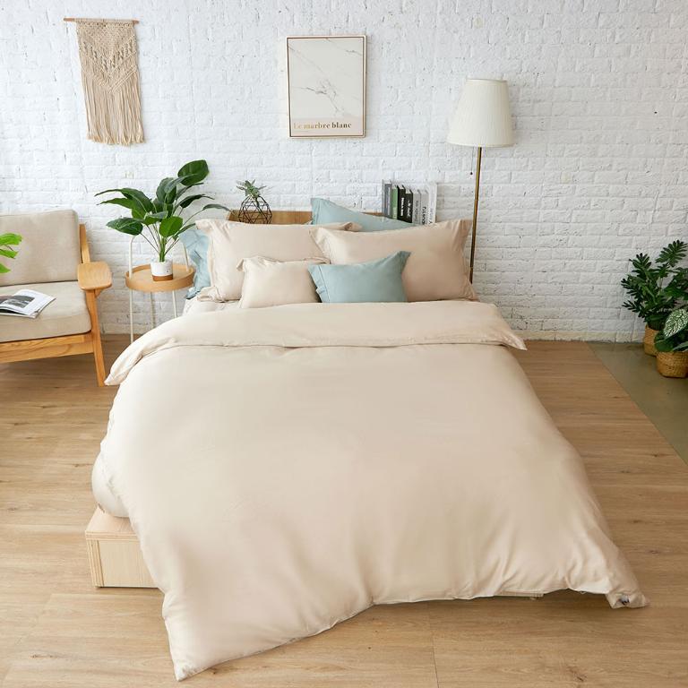 【莫蘭迪-沙】【床包/被套/枕套】埃及天絲棉 單人/雙人/加大/特大