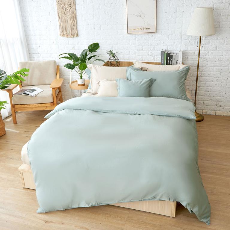 【莫蘭迪-綠】【床包/被套/枕套】埃及天絲棉 單人/雙人/加大/特大