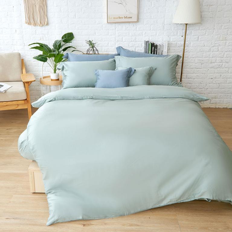 【莫蘭迪-綠】【床包/被套/枕套】埃及天絲棉 單人/雙人/加大/特大