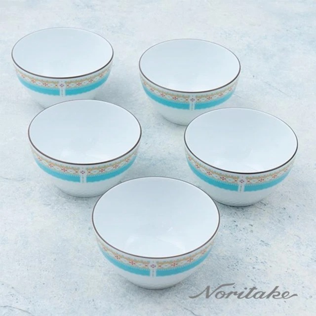 Noritake 夢幻海洋11cm五入碗組(原廠精裝禮盒)