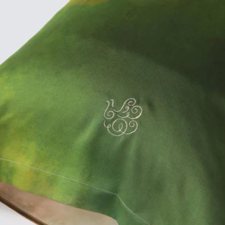 渡假風情款 水彩紋純蠶絲枕頭套