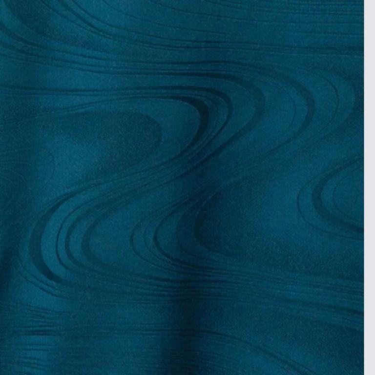 純蠶絲提花水紋長袖長褲睡衣套裝_水紋綠