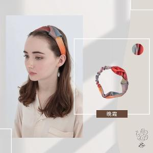 渡假風情款 水彩紋純蠶絲髮帶
