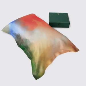 渡假風情款 水彩紋純蠶絲枕頭套