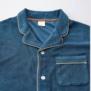 絨棉襯衫長袖睡衣_綠松色